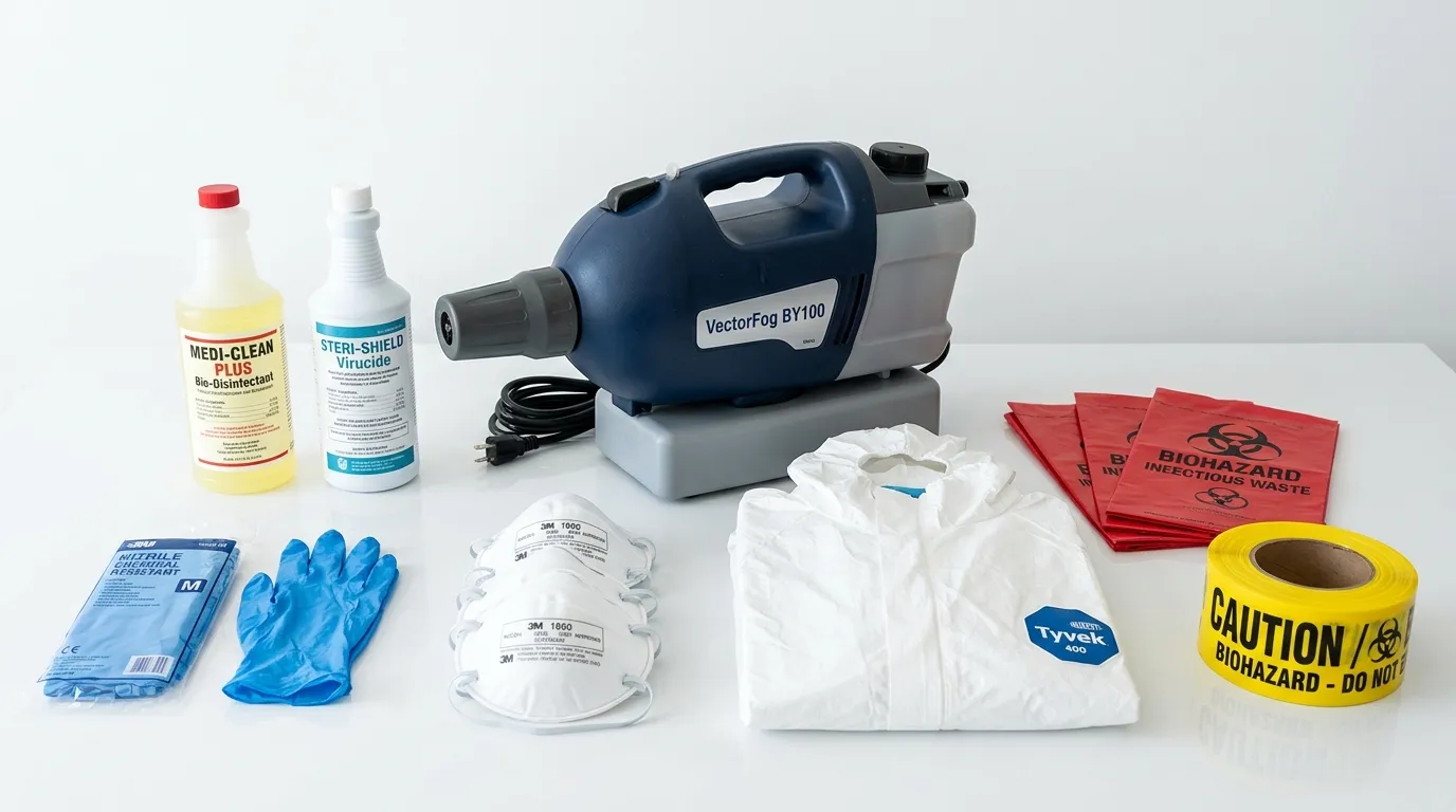 Professional biohazard remediation crew working in Mount Airy