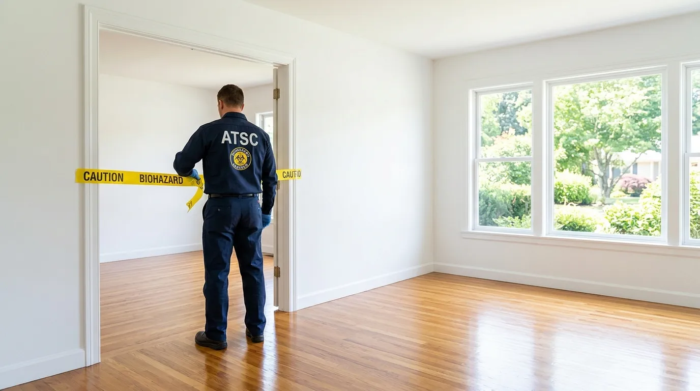 Certified biohazard cleanup crew performing Decomposition Cleanup in Mount Airy